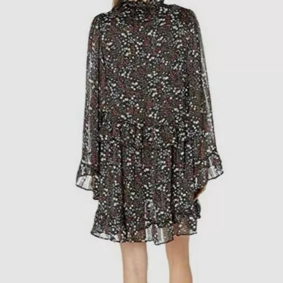 NWT Revolve Sabina Musayev Black Floral Pattern Ruffle Tie Jasmine Dress Sz XS - Picture 8 of 8